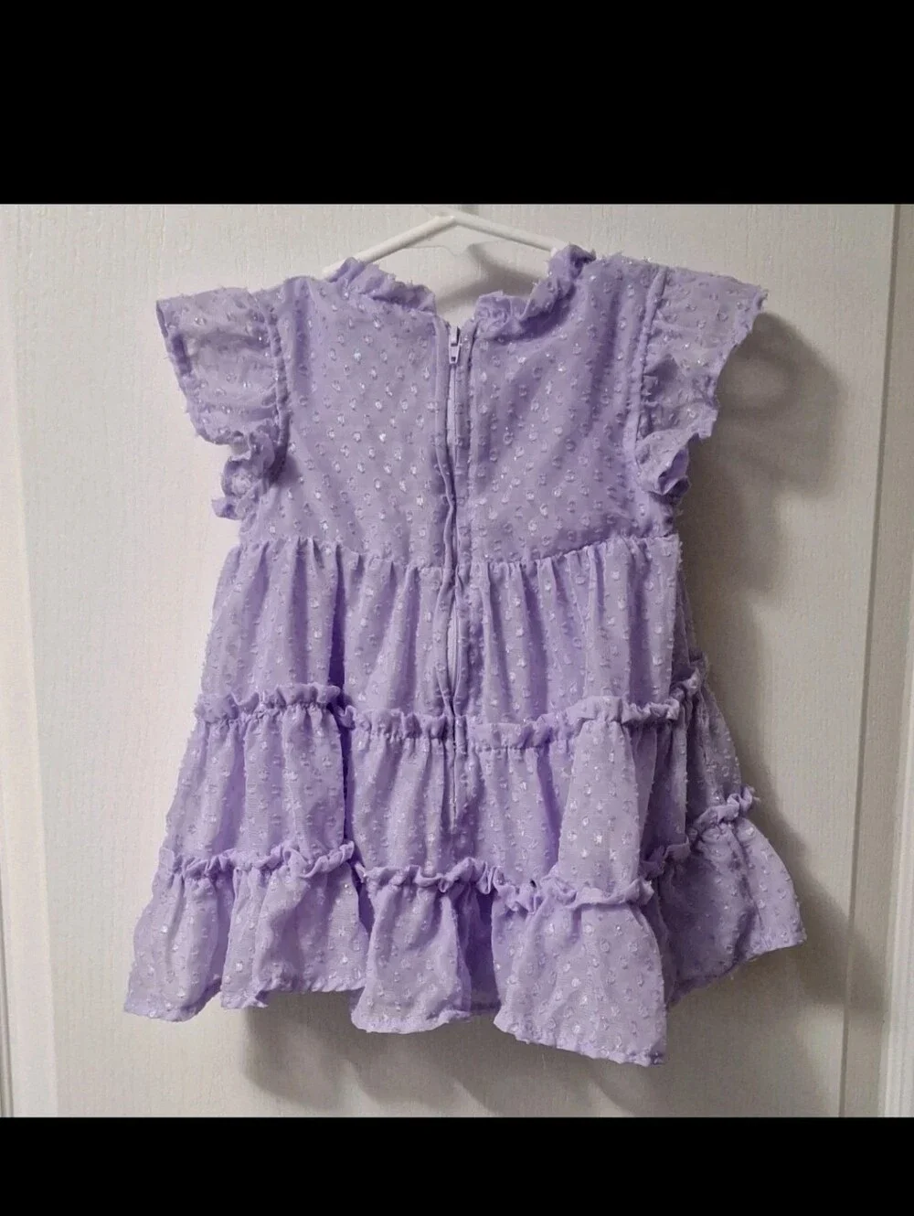 Rare Editions 3T Lilac Ruffled Dress with White Leg Bottoms